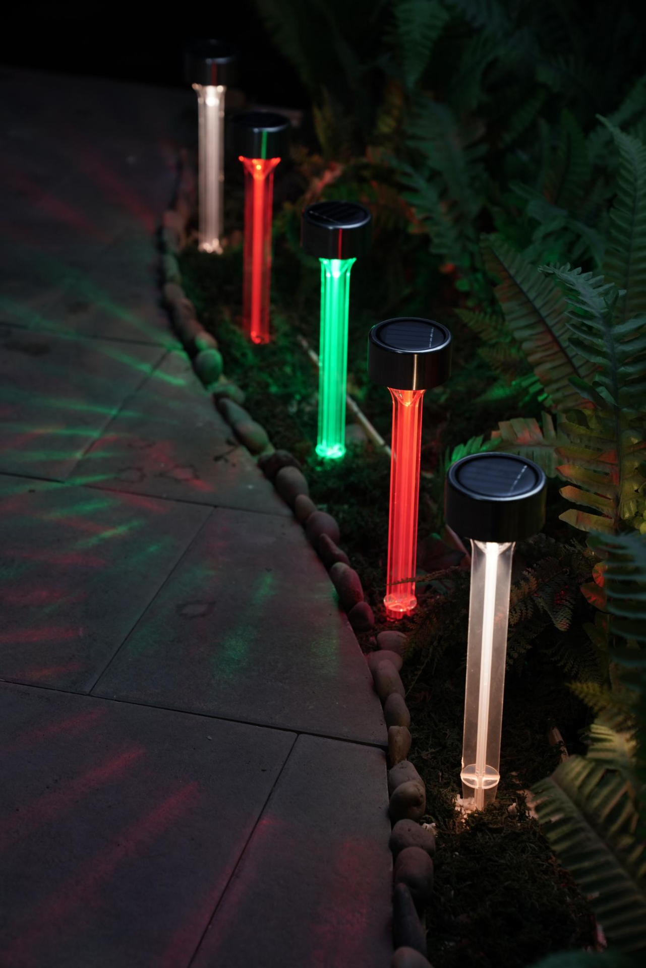 Solar Landscape Lights - Transparent Decorative Waterproof - 10 Pack Solar Powered Pathway Lights