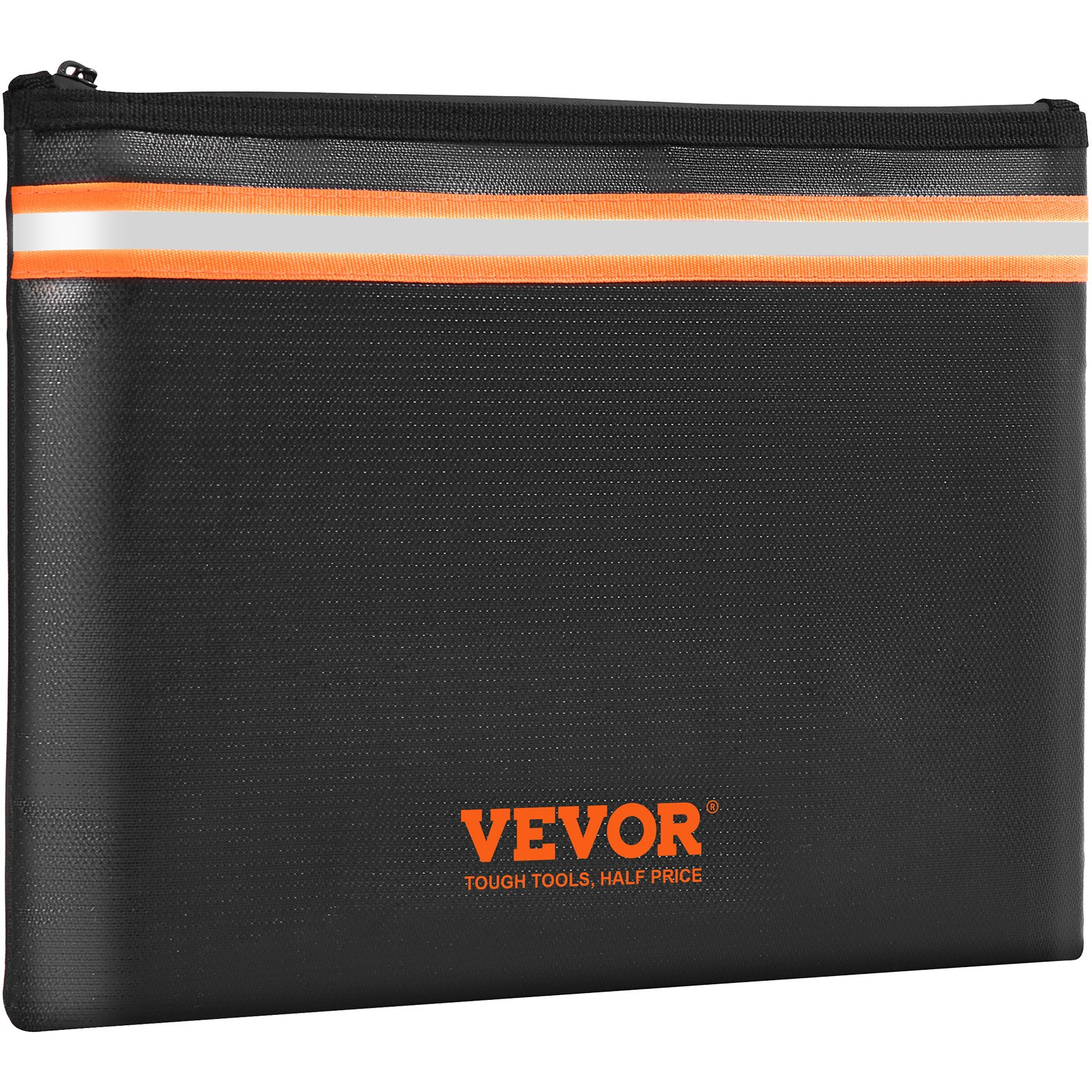 VEVOR Fireproof Document Bag, 13.4"x10" Fireproof Money Bag 2000℉, Fireproof and Waterproof Bag with A Card Pocket, Zipper, and Reflective Strip, for Money, Documents, Jewelry and Passport - fashion finesse accessories