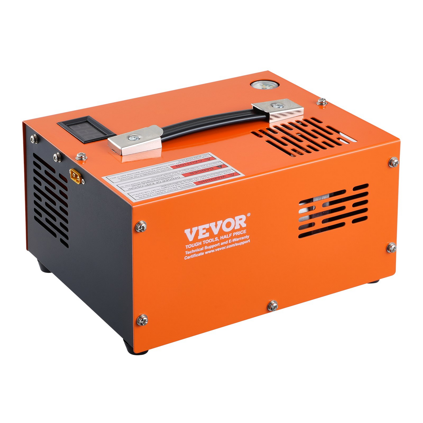 VEVOR PCP Air Compressor, 4500PSI/30Mpa Portable PCP Airgun Compressor with External Converter, DC12V, AC115V | Oil & Water-Free | Manual-Stop Air Rifle, Paintball and Scuba Tank Compressor Pump