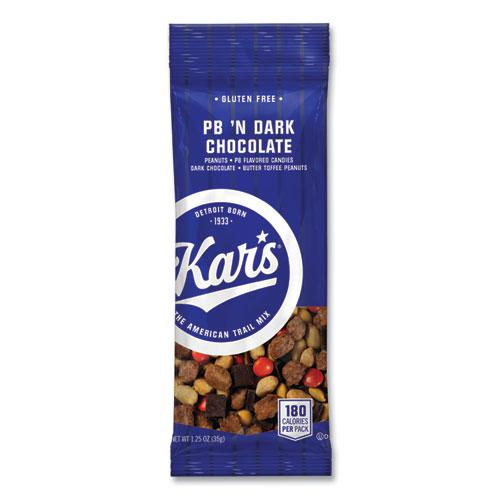 Trail Mix, Dark Chocolate/Peanut Butter, 1.25 oz Packet, 24/Box