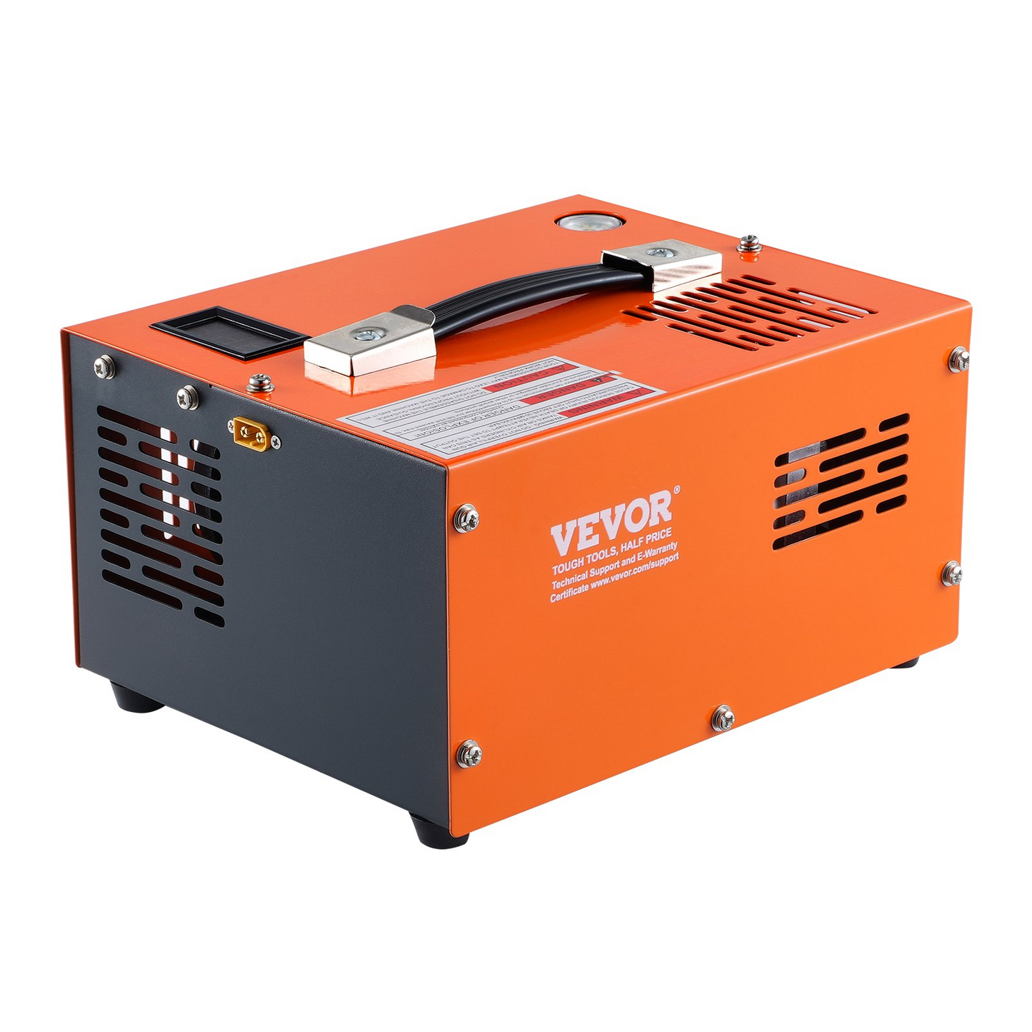 VEVOR PCP Air Compressor, 4500PSI/30Mpa Portable PCP Airgun Compressor with External Converter, DC12V, AC115V | Oil & Water-Free | Manual-Stop Air Rifle, Paintball and Scuba Tank Compressor Pump