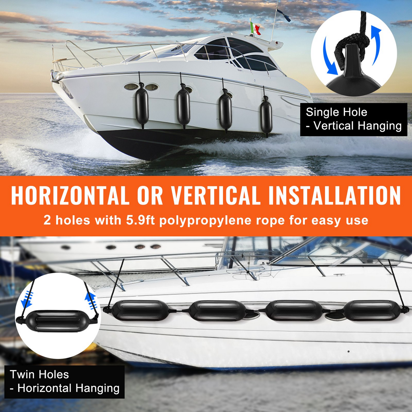 VEVOR Boat Fenders - Protect Your Boat During Docking