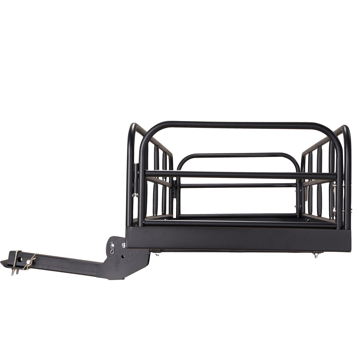 VEVOR Hitch Cargo Carrier, 60 x 24 x 14 in Folding Trailer Hitch Mounted Steel Cargo Basket, 400lbs Loading Capacity Luggage Carrier Rack with Stabilizer, Fits 2" Hitch Receiver for SUV Truck Pickup