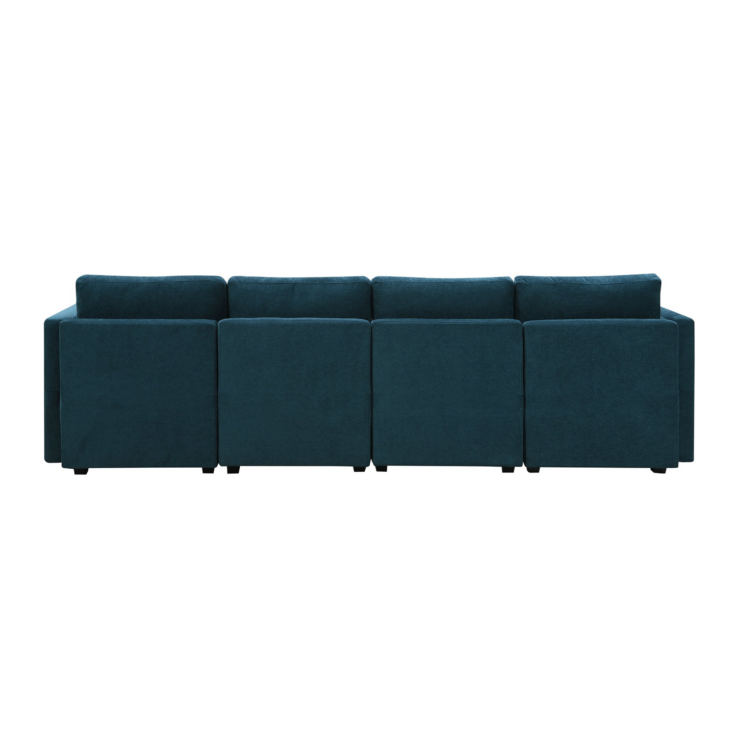 109*54.7" Chenille Modular Sectional Sofa, U-Shaped Couch with Adjustable Armrests & Backrests, 6-Seat Reversible Sofa Bed with Storage, 2 Colors