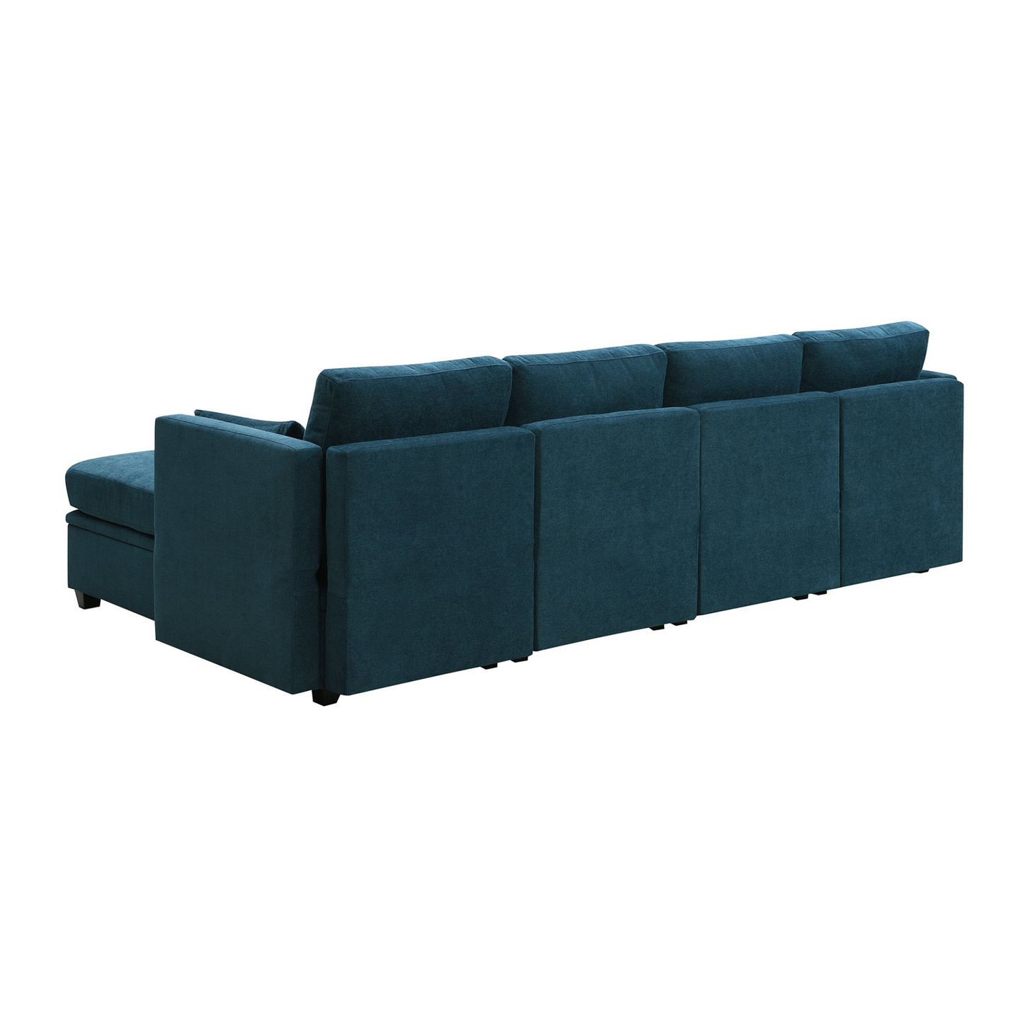 109*54.7" Chenille Modular Sectional Sofa, U-Shaped Couch with Adjustable Armrests & Backrests, 6-Seat Reversible Sofa Bed with Storage, 2 Colors