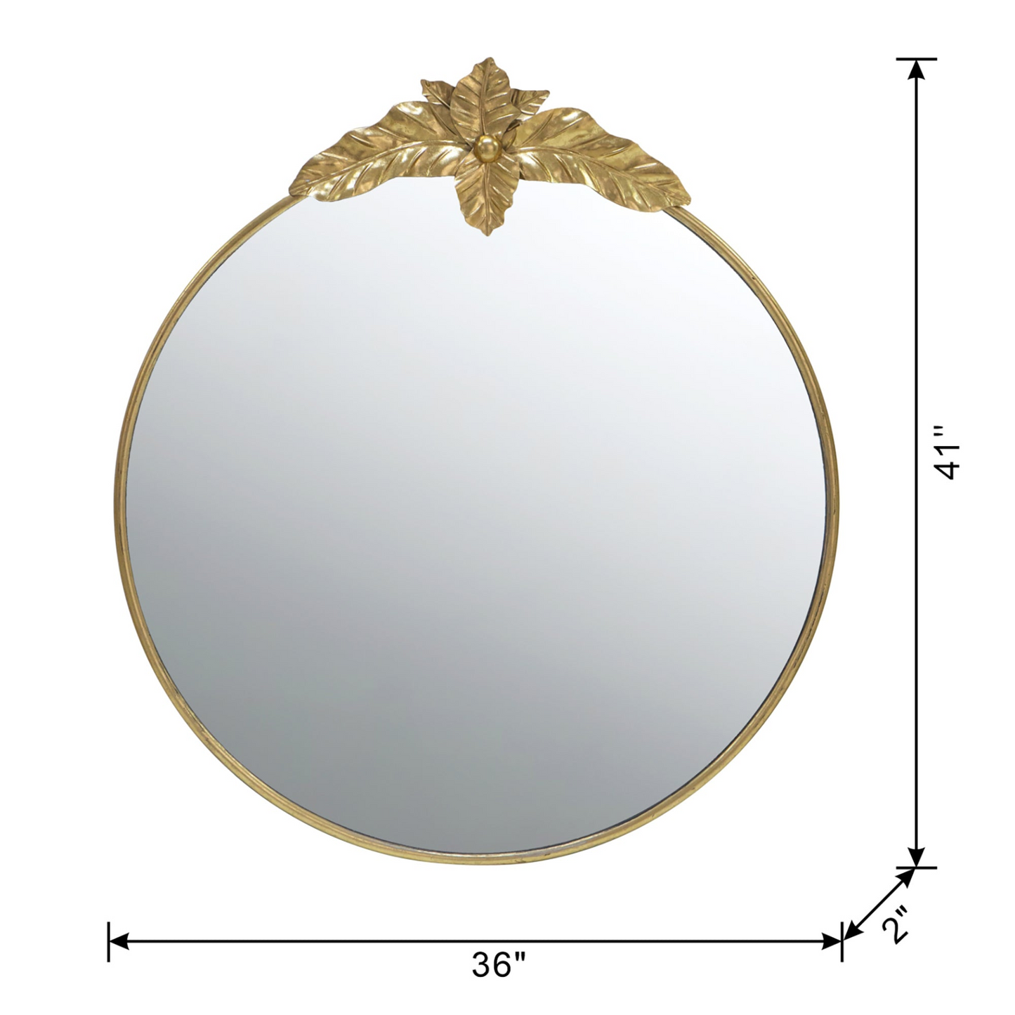 36" x 41" Large Round Wall Mirror with Gold Metal Frame, Circle Accent Mirror for Living Room Bedroom Entryway