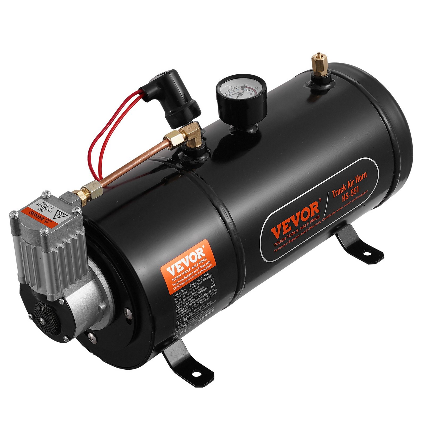 VEVOR 12V Air Compressor with Tank 0.8 Gallon/3 L | Train Horn Air Compressor