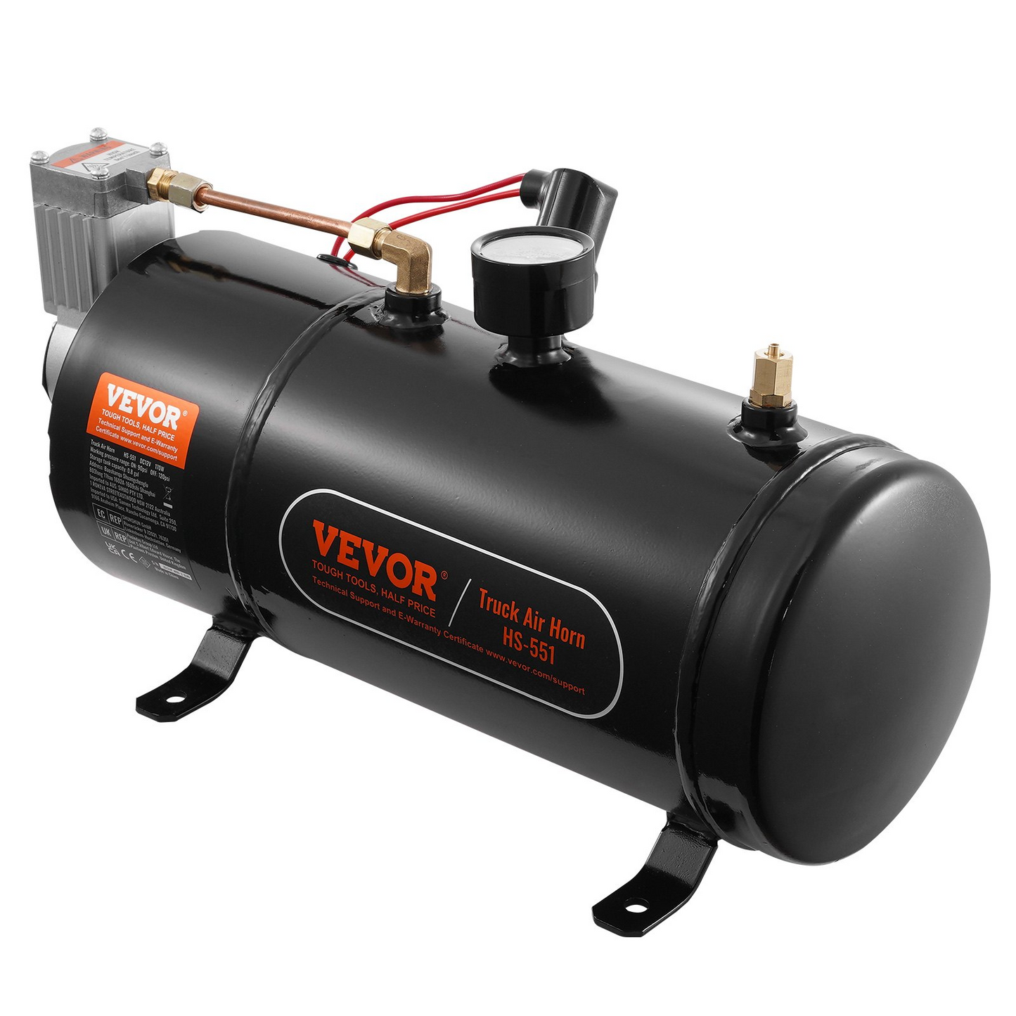 VEVOR 12V Air Compressor with Tank 0.8 Gallon/3 L | Train Horn Air Compressor