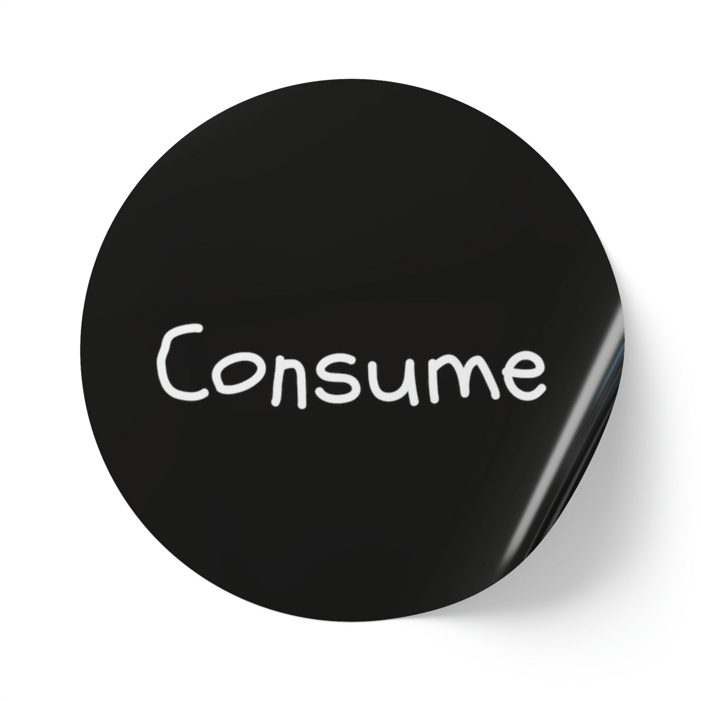 Round Sticker Label Rolls - Consume