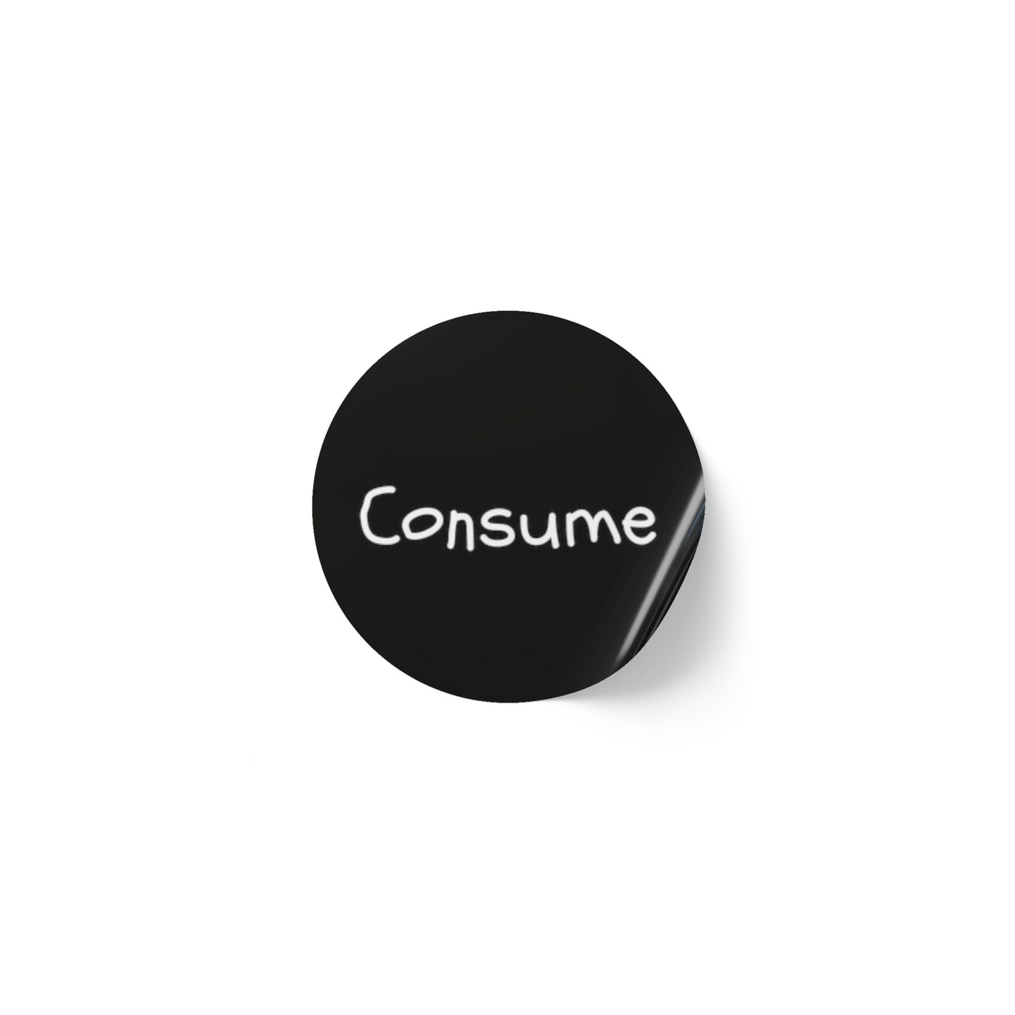 Round Sticker Label Rolls - Consume