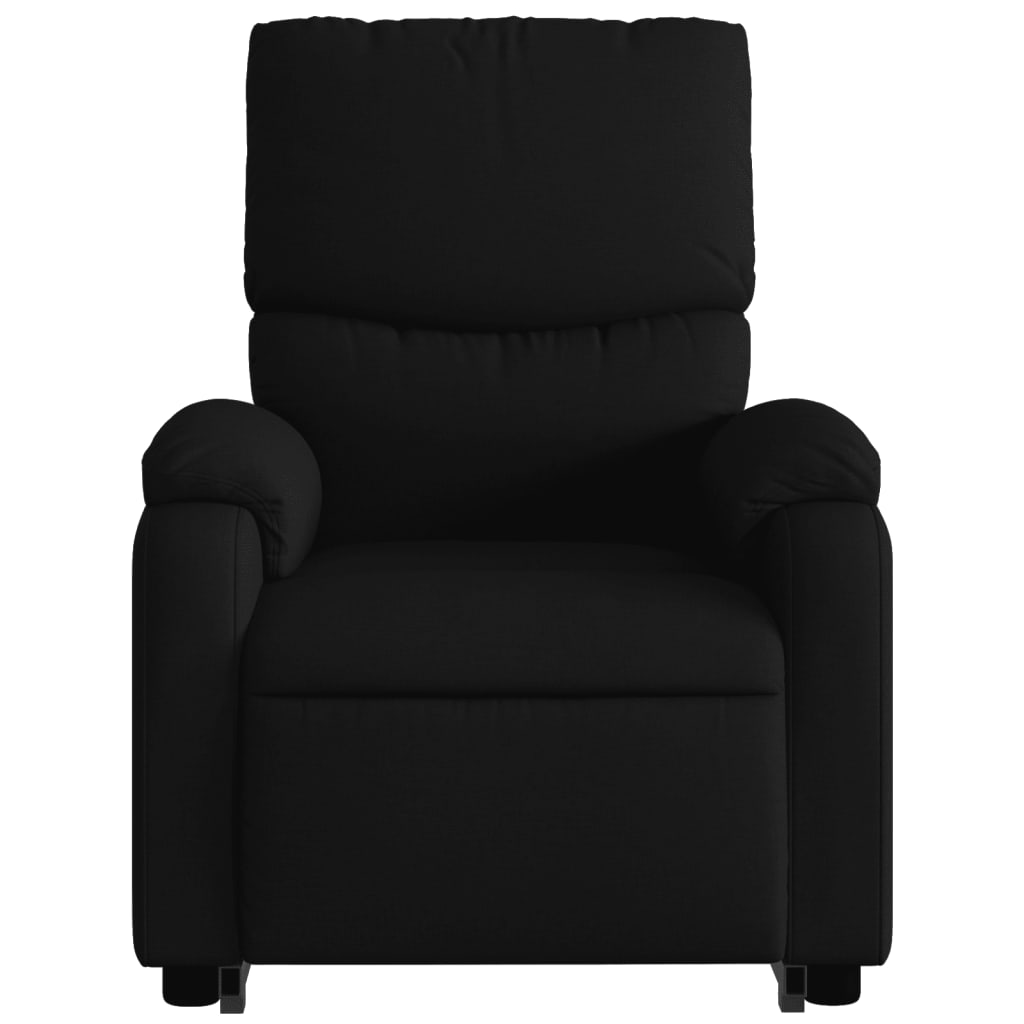 vidaXL Stand up Massage Recliner Chair Black Fabric - fashion finesse accessories