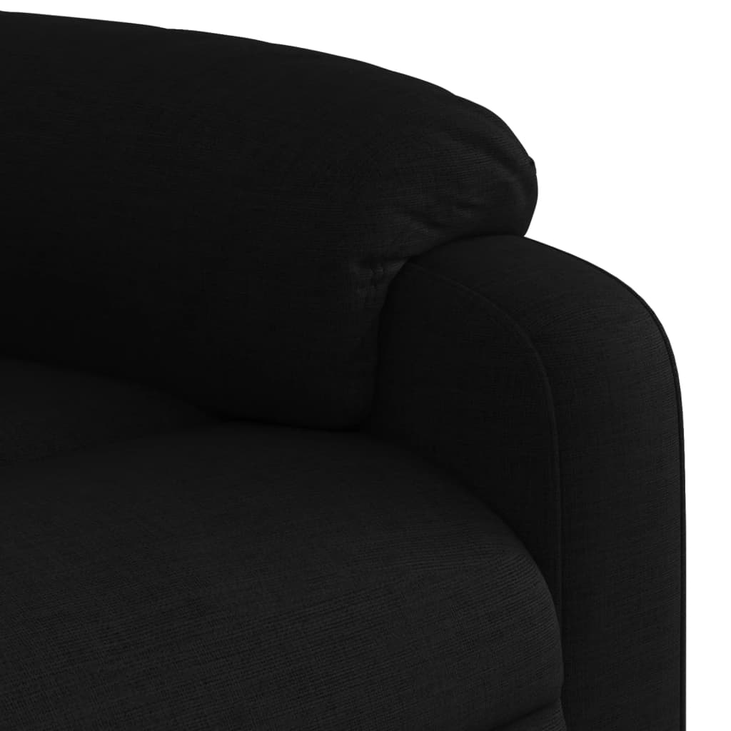 vidaXL Stand up Massage Recliner Chair Black Fabric - fashion finesse accessories