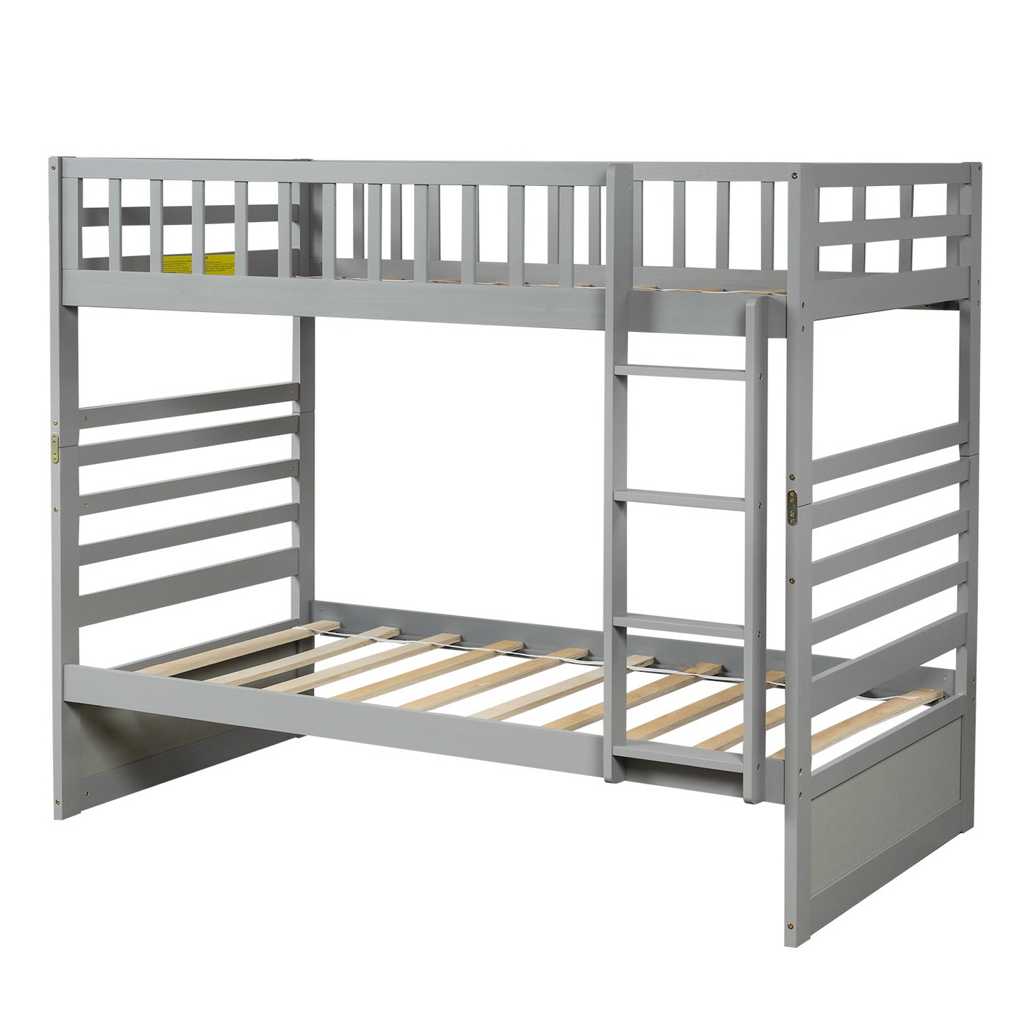 Twin Bunk Beds for Kids with Safety Rail and Movable Trundle bed