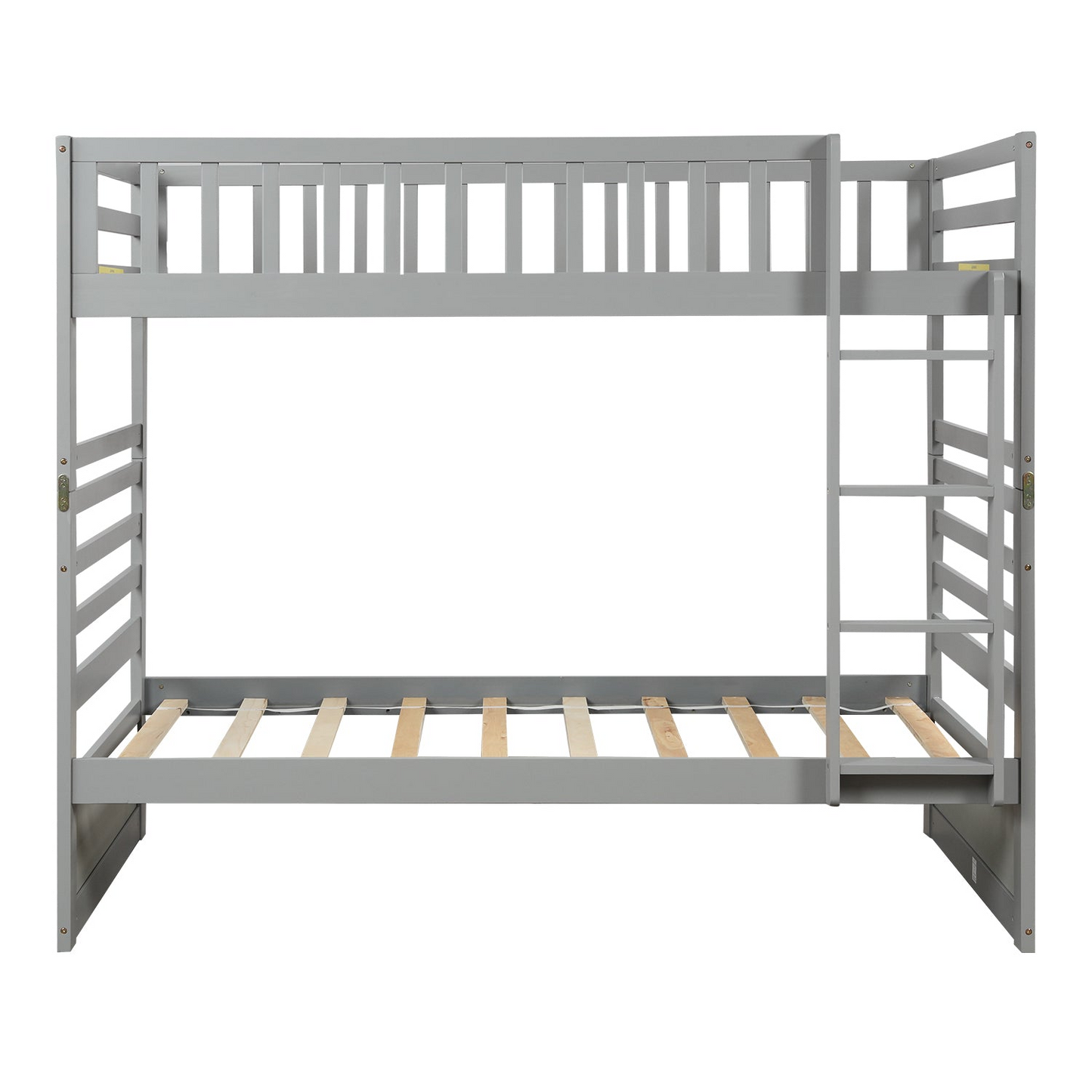 Twin Bunk Beds for Kids with Safety Rail and Movable Trundle bed