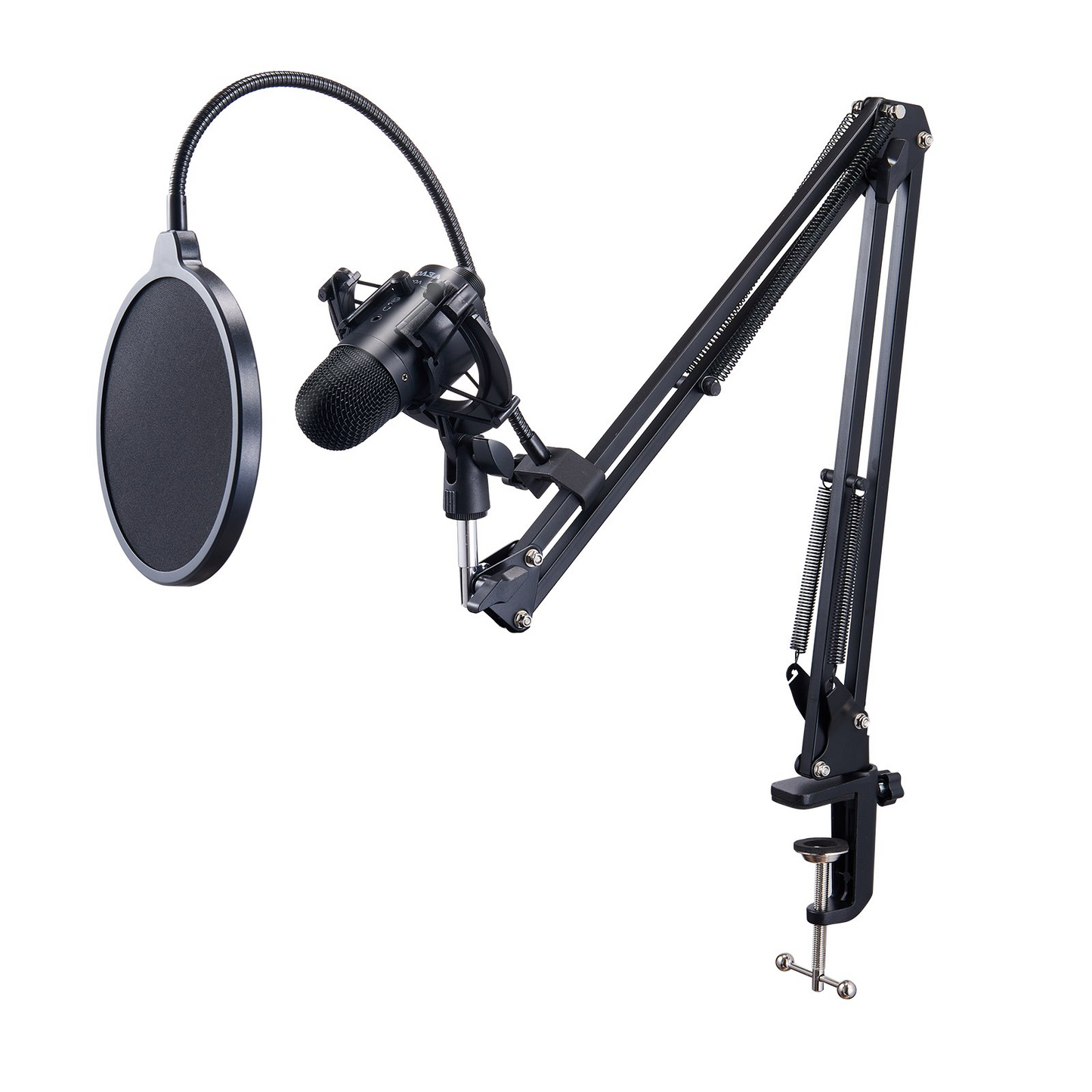 VEVOR USB Microphone Kit - Professional Condenser Microphone with Boom Arm Stand, Pop Filter, Shock Mount, and More