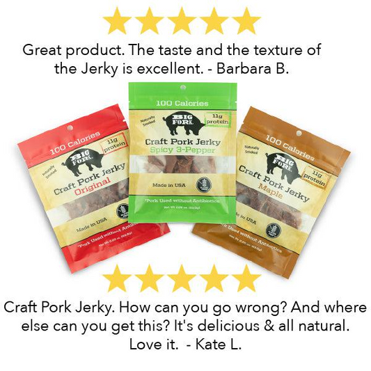 Craft Pork Jerky Sample - 1 pack of each flavor (3 total)