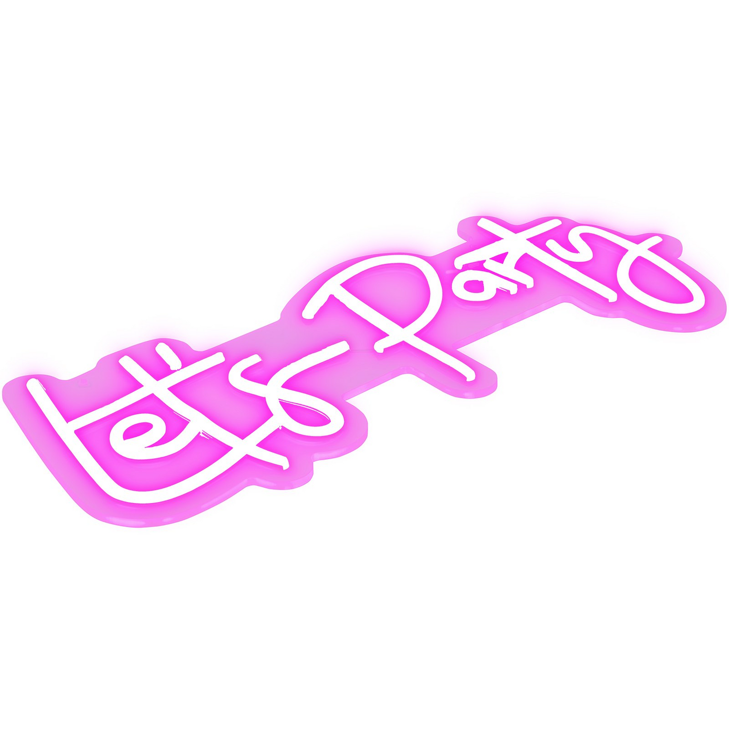 VEVOR Let's Party Neon Sign, 26" x 12" Neon Sign for Wall Decor, Adjustable Brightness Pink Neon Light Sign with Remote Control and Power Adapter, for Party/Wedding Celebration/Home Decoration