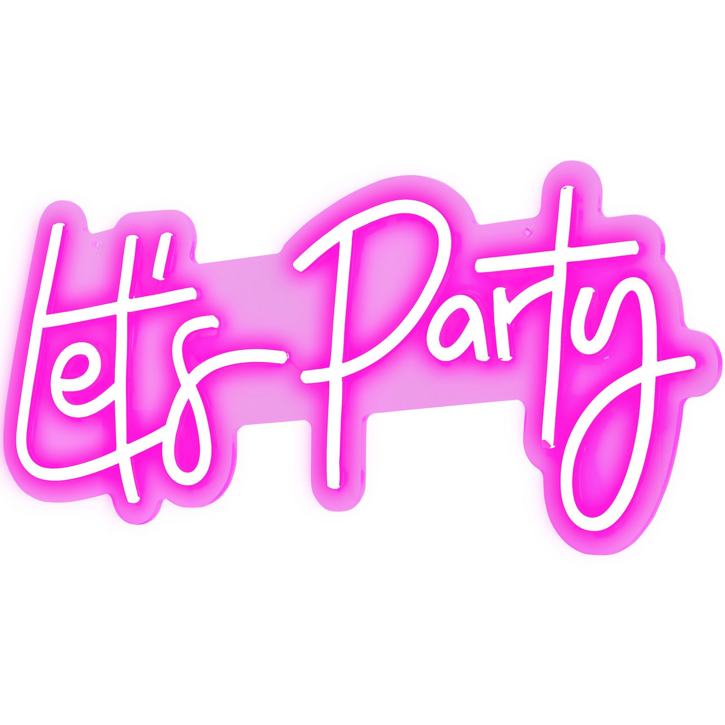 VEVOR Let's Party Neon Sign, 26" x 12" Neon Sign for Wall Decor, Adjustable Brightness Pink Neon Light Sign with Remote Control and Power Adapter, for Party/Wedding Celebration/Home Decoration