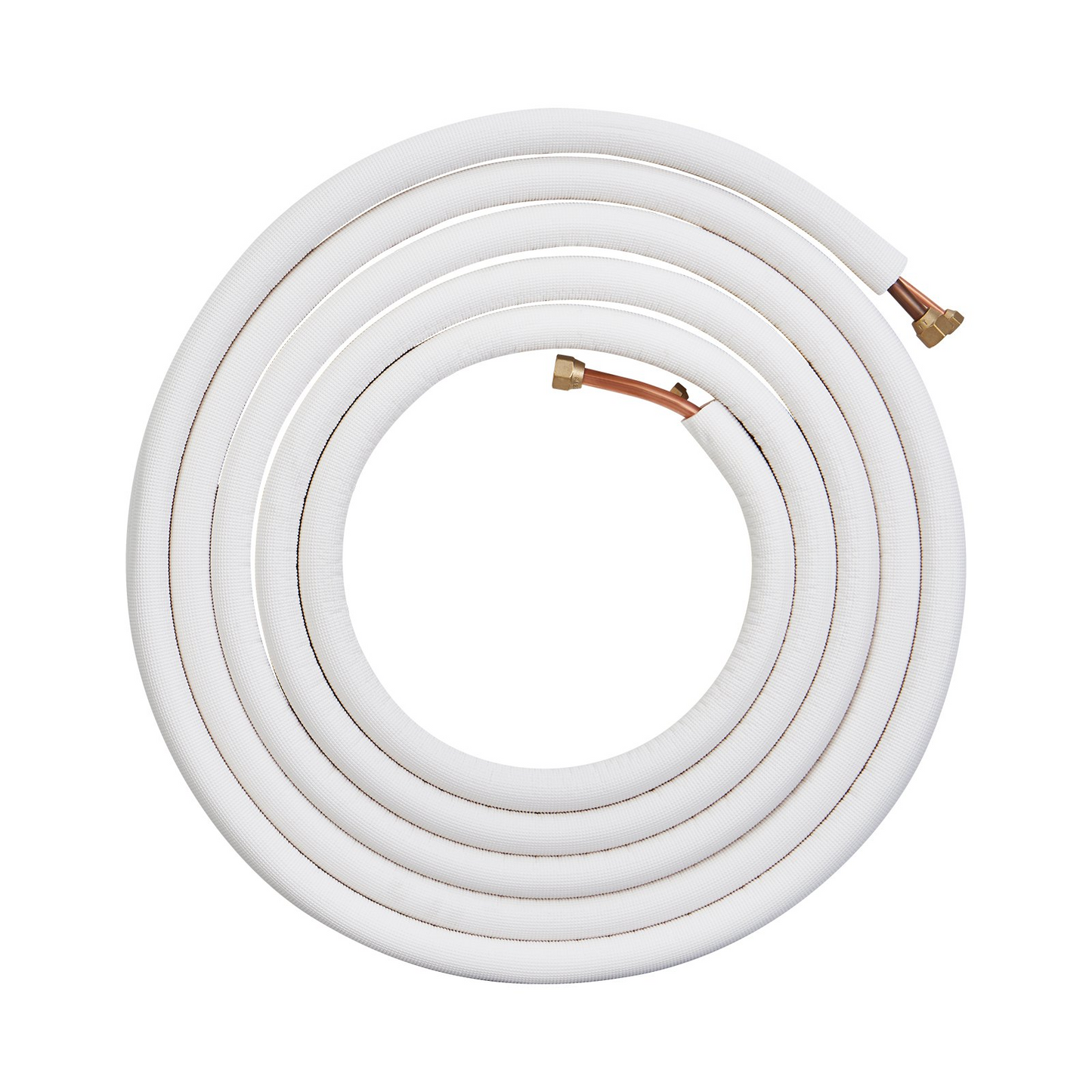 VEVOR 25FT Mini Split Line Set, 1/4" & 1/2" O.D Copper Pipes Tubing and Triple-Layer Insulation, for Air Conditioning or Heating Pump Equipment & HVAC with Rich Accessories (27ft Connection Cable)