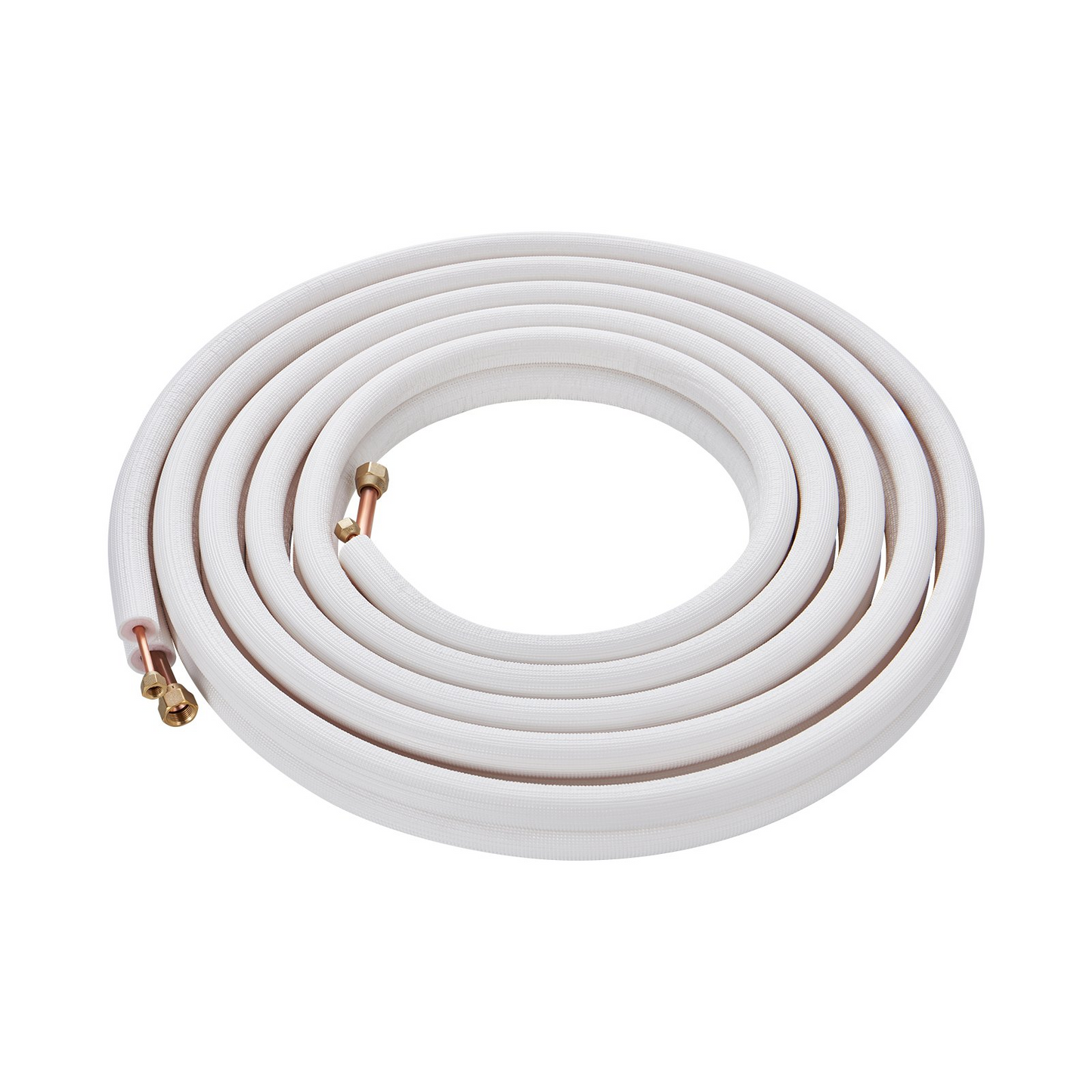 VEVOR 25FT Mini Split Line Set, 1/4" & 1/2" O.D Copper Pipes Tubing and Triple-Layer Insulation, for Air Conditioning or Heating Pump Equipment & HVAC with Rich Accessories (27ft Connection Cable)