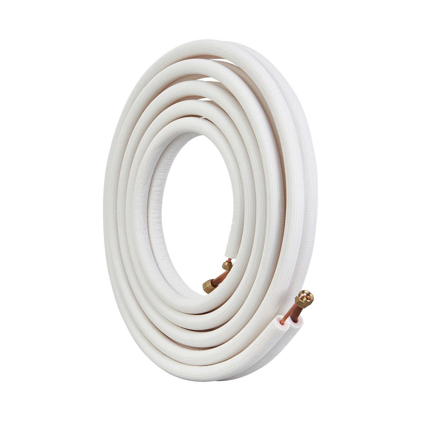 VEVOR 25FT Mini Split Line Set, 1/4" & 1/2" O.D Copper Pipes Tubing and Triple-Layer Insulation, for Air Conditioning or Heating Pump Equipment & HVAC with Rich Accessories (27ft Connection Cable)