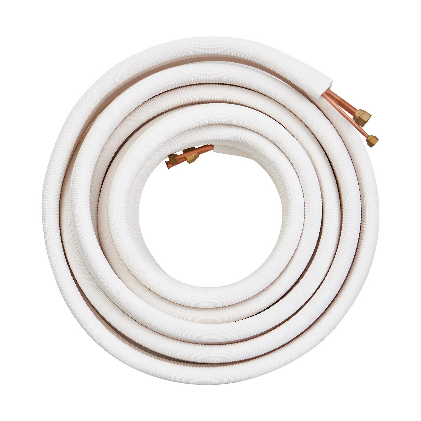 VEVOR 50FT Mini Split Line Set, 1/4" & 1/2" O.D Copper Pipes Tubing and Triple-Layer Insulation, for Mini Split Air Conditioning Refrigerant or Heating Pump Equipment & HVAC with Wrapping Strips.