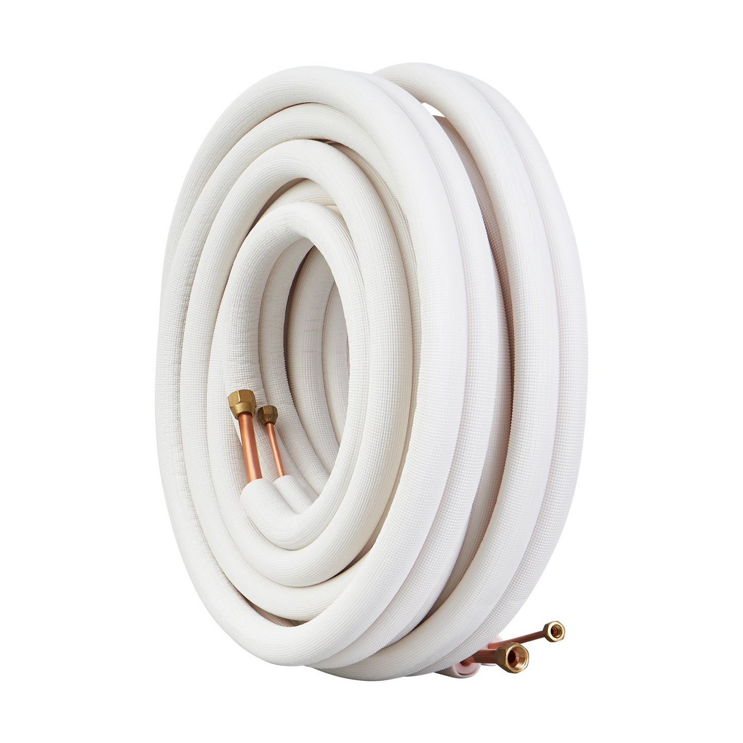 VEVOR 50FT Mini Split Line Set, 1/4" & 1/2" O.D Copper Pipes Tubing and Triple-Layer Insulation, for Mini Split Air Conditioning Refrigerant or Heating Pump Equipment & HVAC with Wrapping Strips.