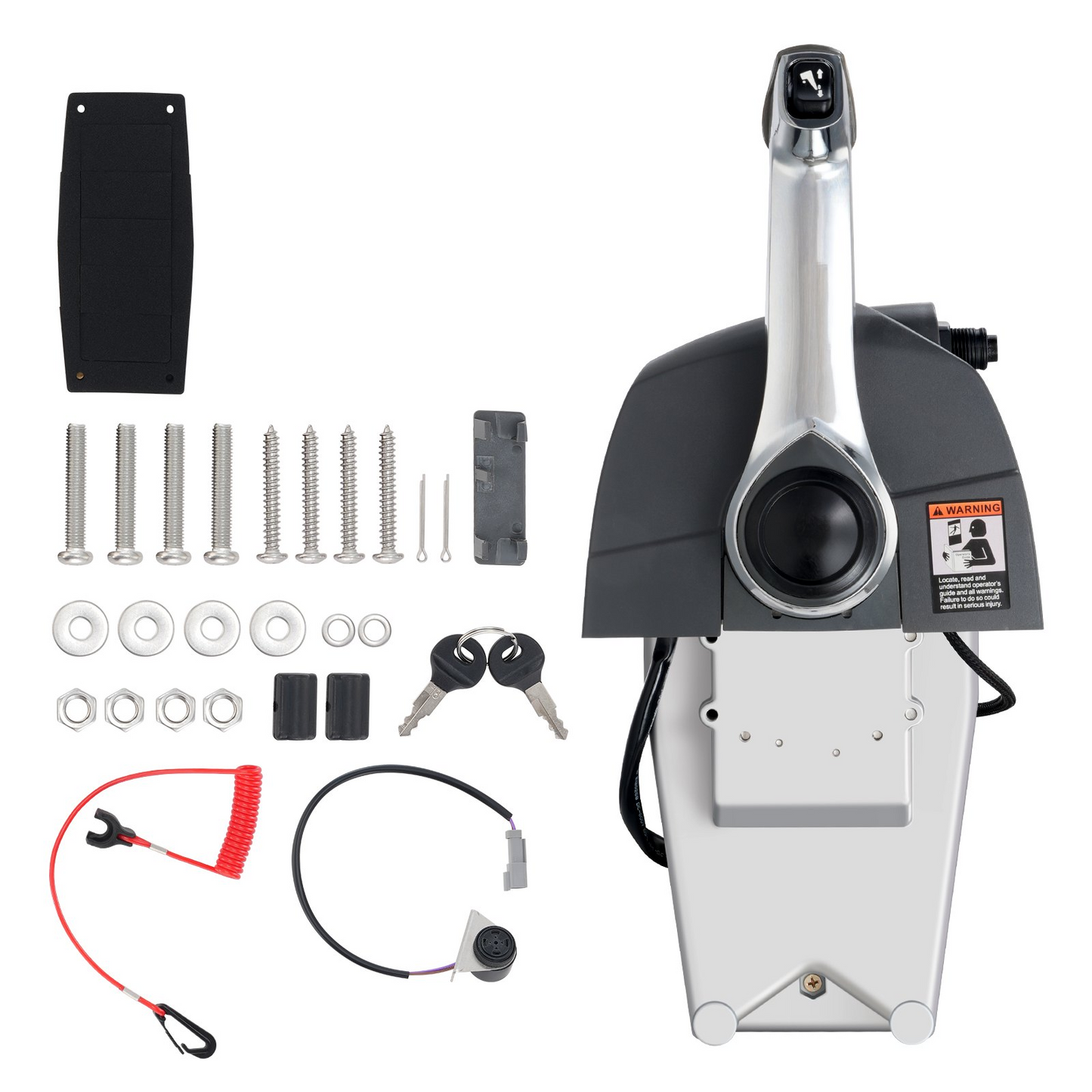 VEVOR Boat Throttle Control, 5006186 Top-Mounted Outboard Remote Control Box for Evinrude Johnson, Marine Throttle Control Box with Power Trim Switch and Lanyard