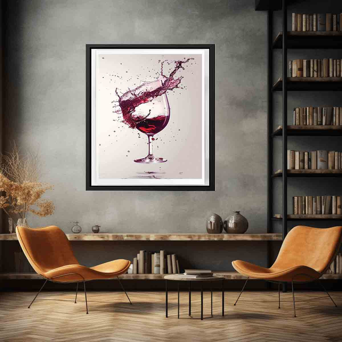 Red wine Splash Framed Print