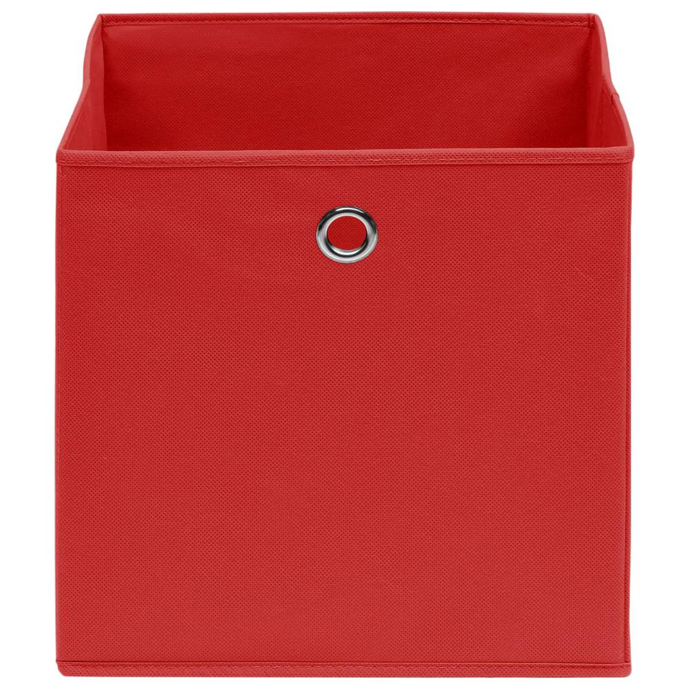 Storage Boxes 4 pcs Red 12.6"x12.6"x12.6" Fabric