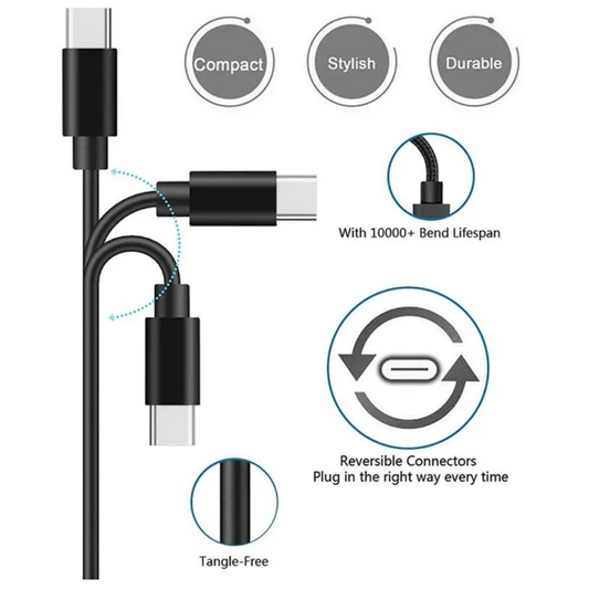 4x 3FT USB-C Type C Charging Cords Cable - Fast Charging and Data Syncing