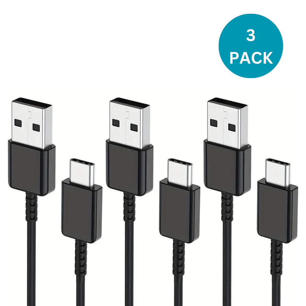 3-Pack Charger Type C Cable 3FT - 10FT - Fast Charging and Data Syncing