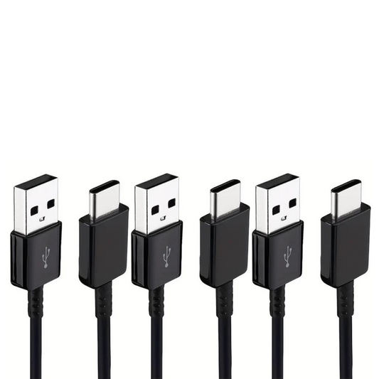 3 PACK Black 6FT Charging Cord Type C Cable - Fast Charging and Data Syncing