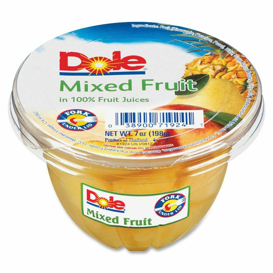 Dole Mixed Fruit Cups - Mixed Fruit - 7 oz - 12 / Carton