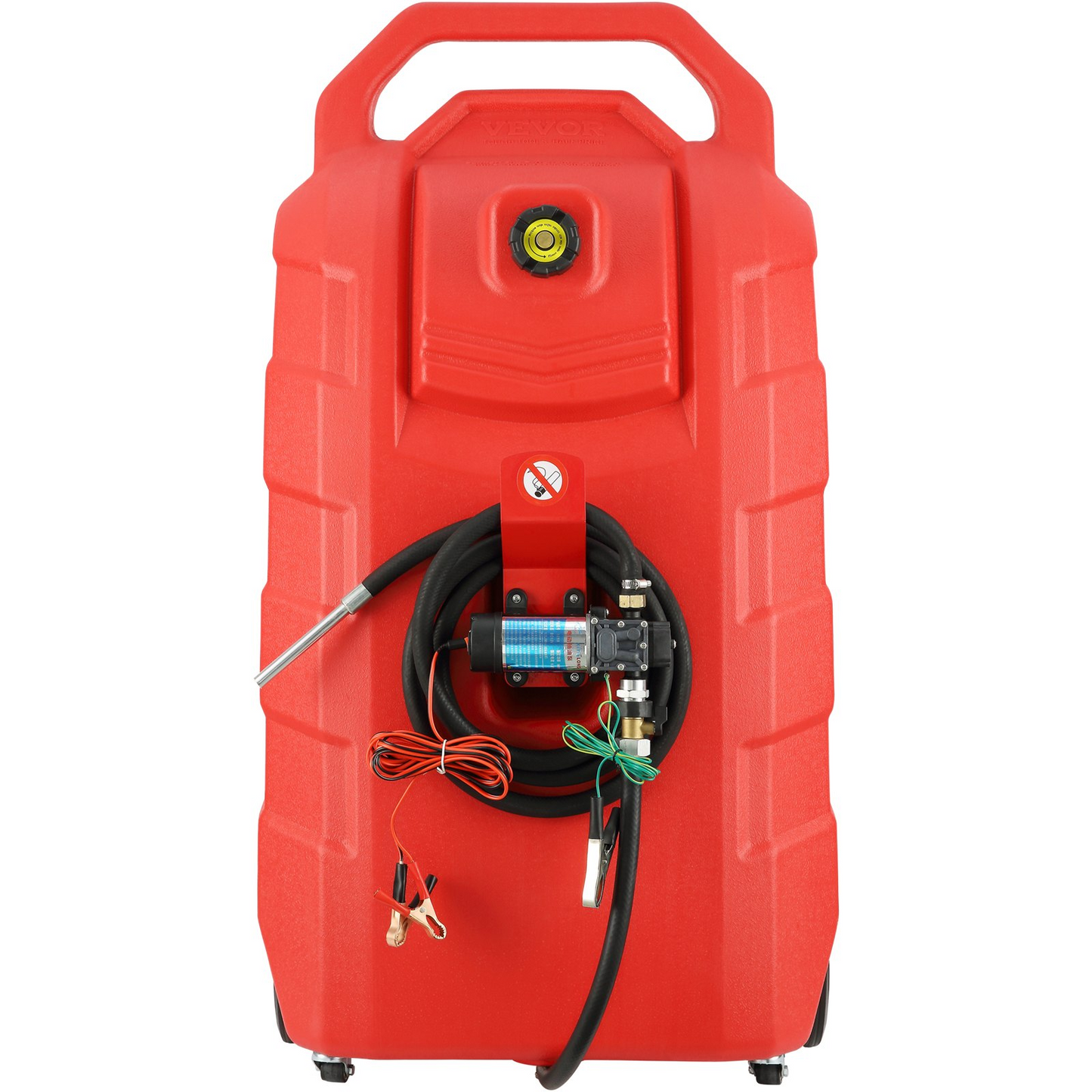 VEVOR Fuel Caddy, 32 Gallon, Portable Fuel Storage Tank On-Wheels with 12V DC Transfer Pump