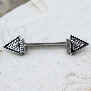 316L Stainless Steel Modern Multi-Triangle Nipple piercing Bar