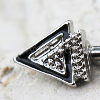 316L Stainless Steel Modern Multi-Triangle Nipple piercing Bar