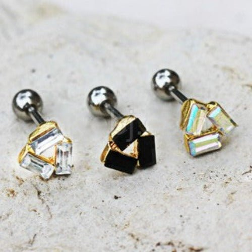 316L Stainless Steel Art of Brilliance Art Deco Cartilage Earring