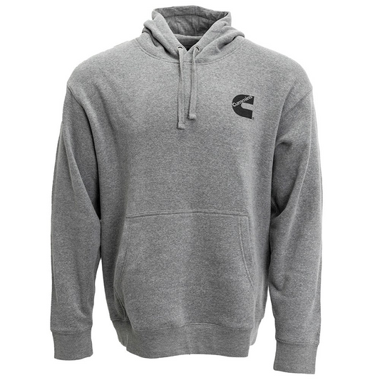 Cummins Unisex Fleece Pullover Hoodie Sweatshirt in Gray - Comfortable Cotton Blend, 2XL