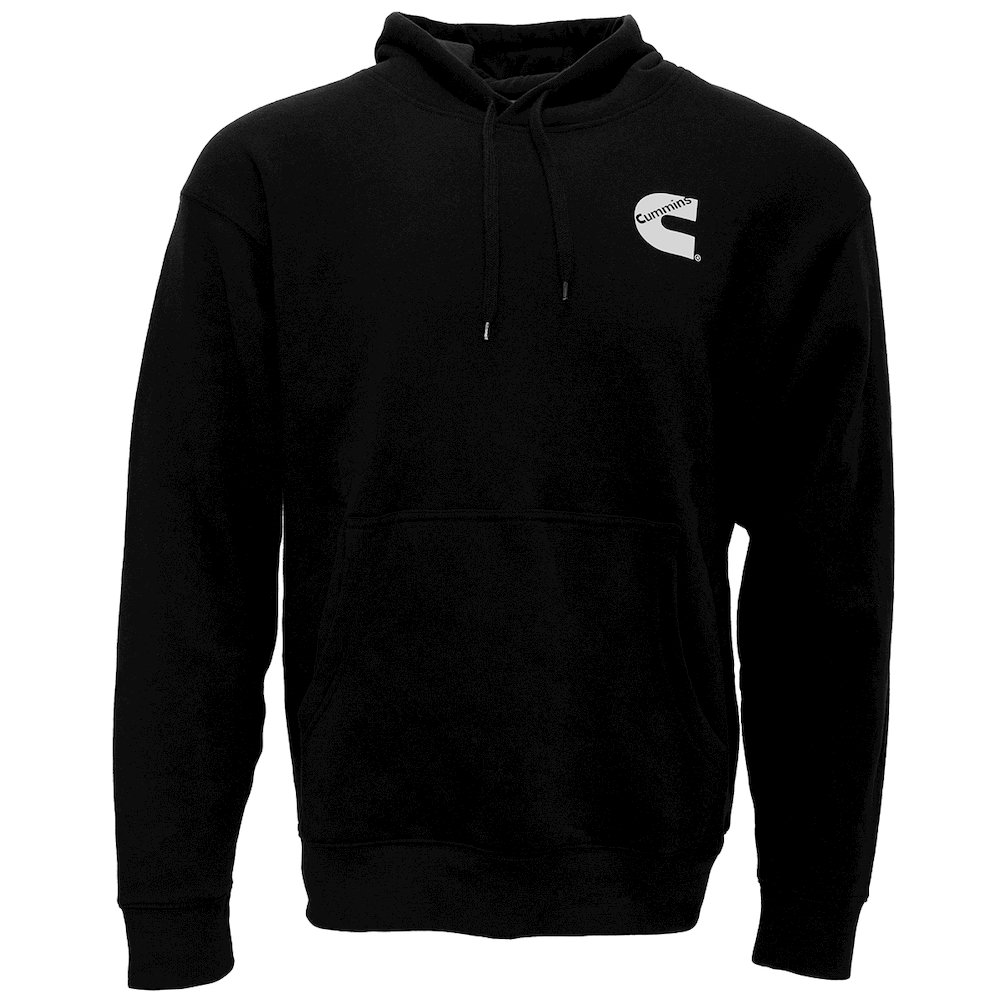 Cummins Unisex Black Hoodie - Comfortable 100% Cotton Fleece Sweatshirt (4XL, CMN4797)