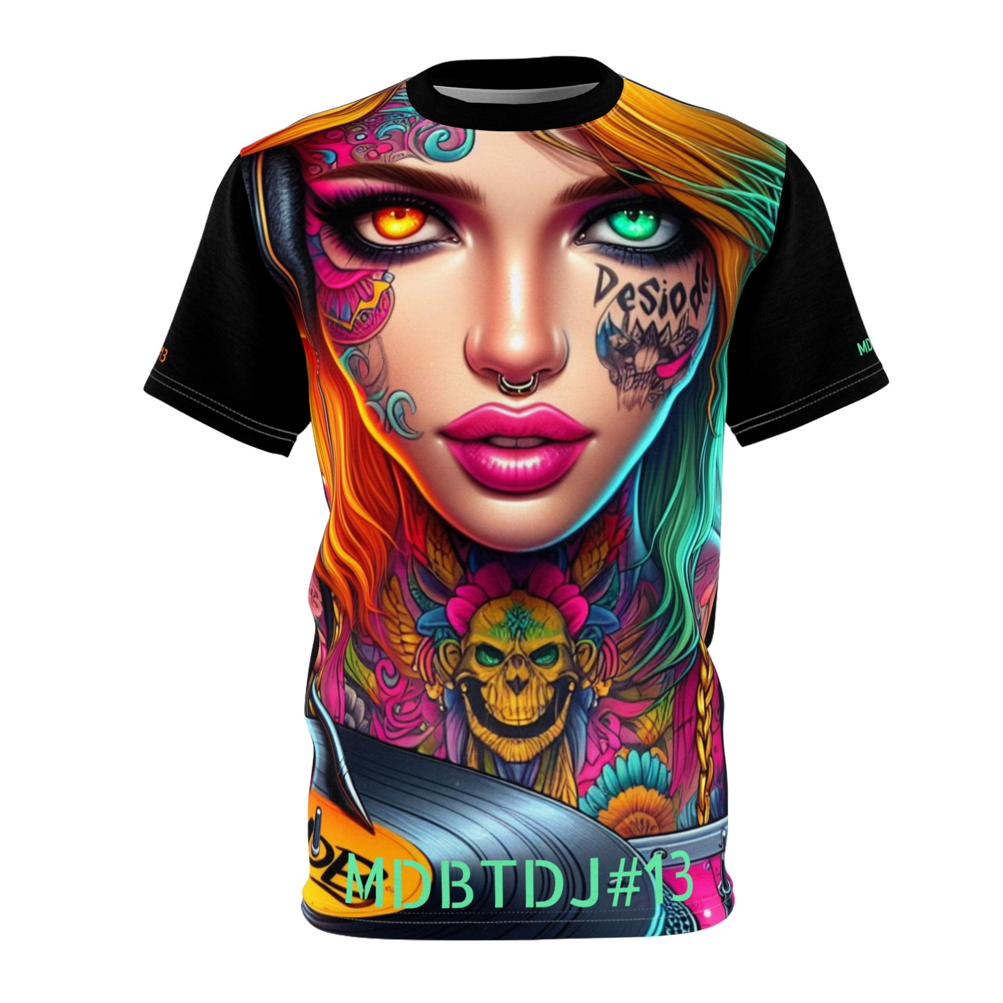 MDBTDJ#13 Premium Unisex Tee Shirt - Limited Edition Tattooed DJ's Design - Stylish and Versatile Casual Wear