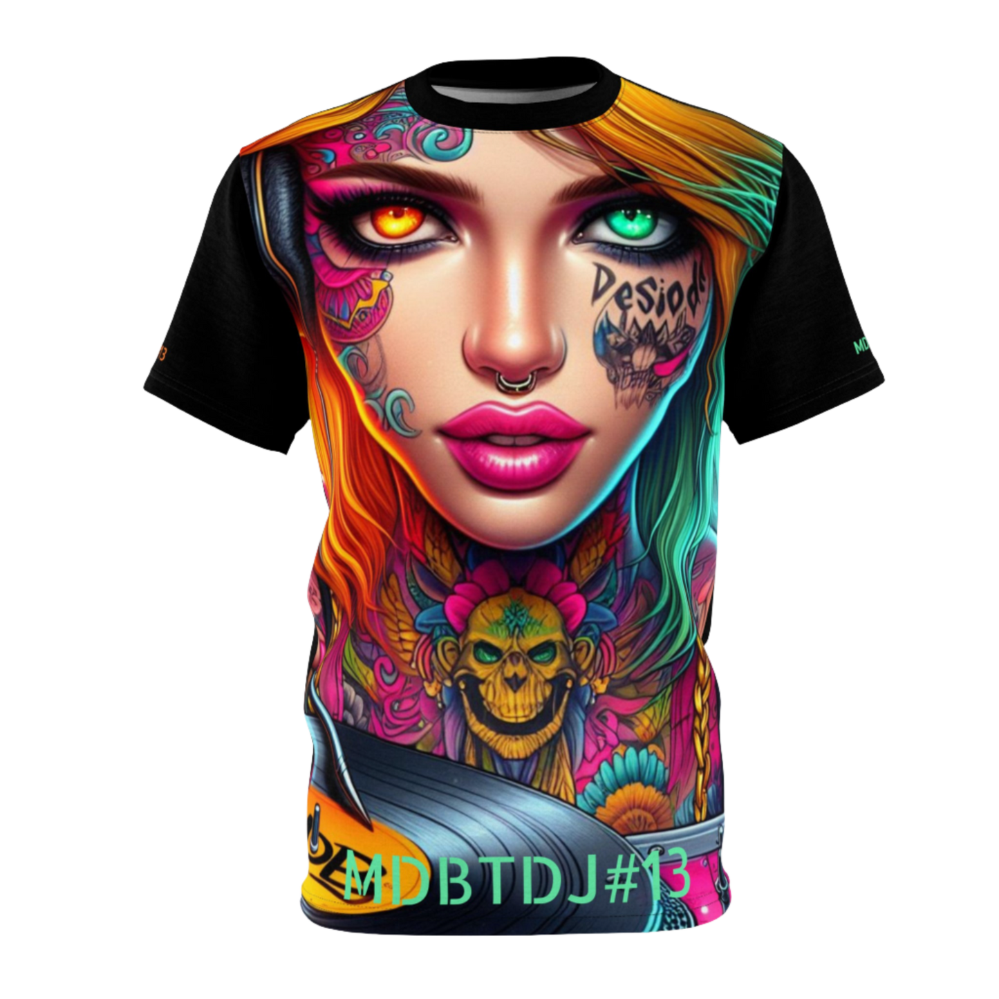 MDBTDJ#13 Premium Unisex Tee Shirt - Limited Edition Tattooed DJ's Design - Stylish and Versatile Casual Wear