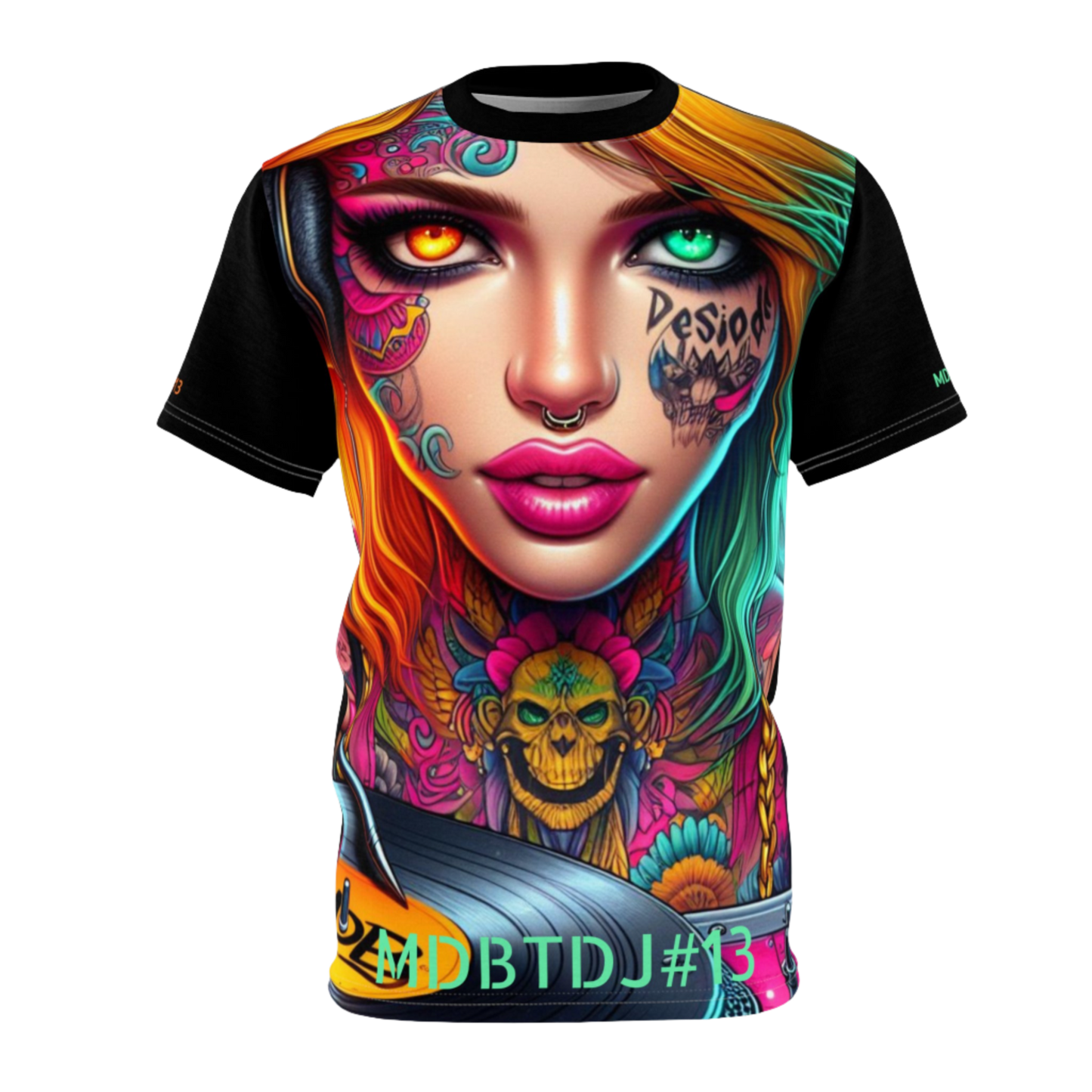 MDBTDJ#13 Premium Unisex Tee Shirt - Limited Edition Tattooed DJ's Design - Stylish and Versatile Casual Wear