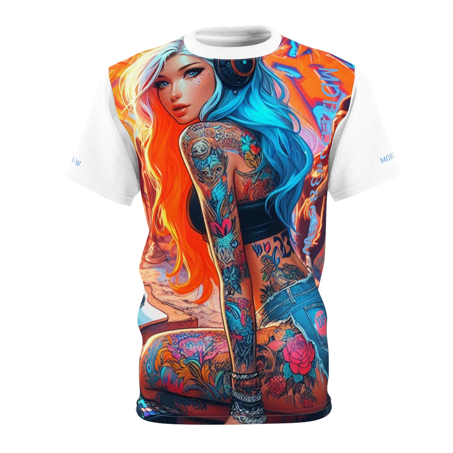 Premium Tattooed DJ's Limited Edition Unisex Tee Shirt - MDBTDJ#380-W - Soft & Breathable Microfiber Knit Fabric