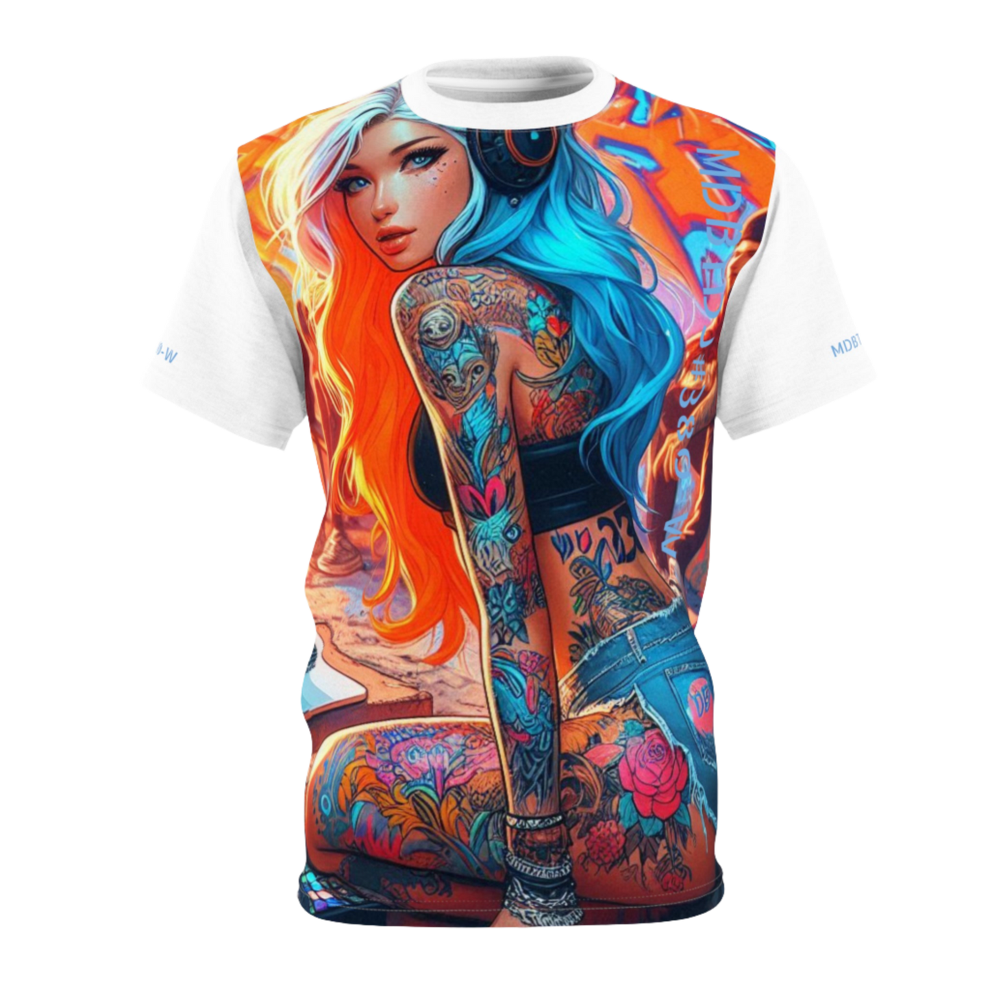 Premium Tattooed DJ's Limited Edition Unisex Tee Shirt - MDBTDJ#380-W - Soft & Breathable Microfiber Knit Fabric