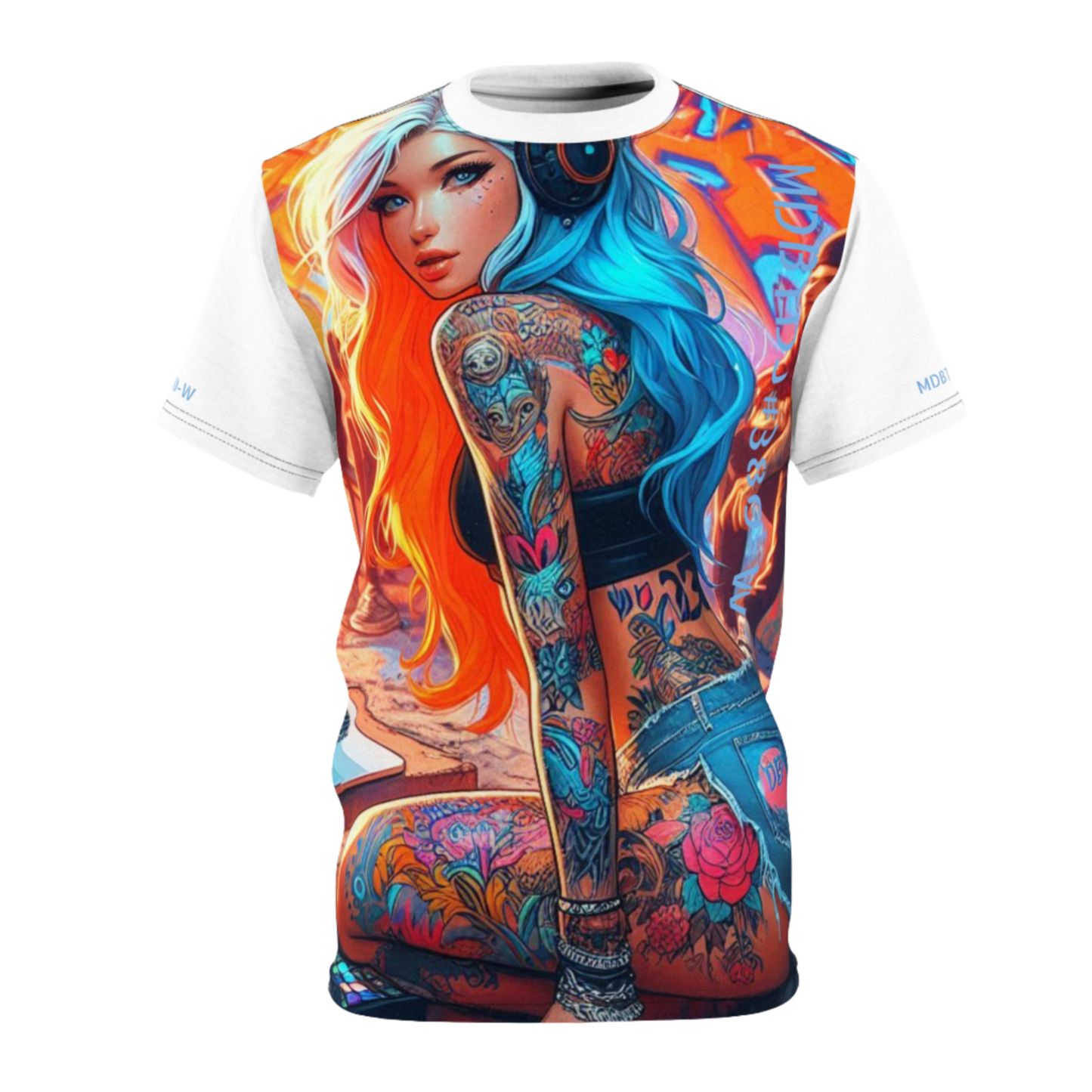 Premium Tattooed DJ's Limited Edition Unisex Tee Shirt - MDBTDJ#380-W - Soft & Breathable Microfiber Knit Fabric