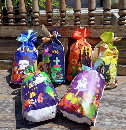 50pcs Halloween Gift Bag Drawstring Pocket