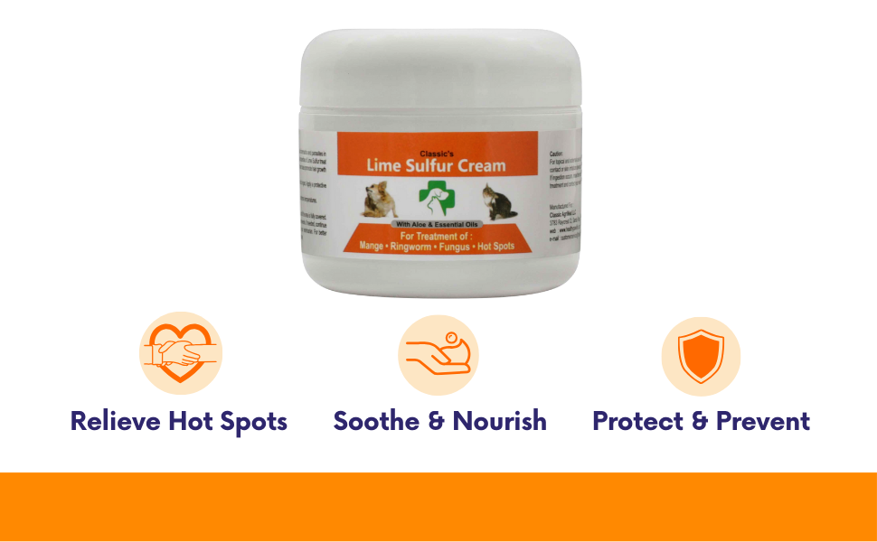 Lime Sulfur Pet Skin Cream - Effective Relief for Itchy, Dry Skin & Parasite Infestations