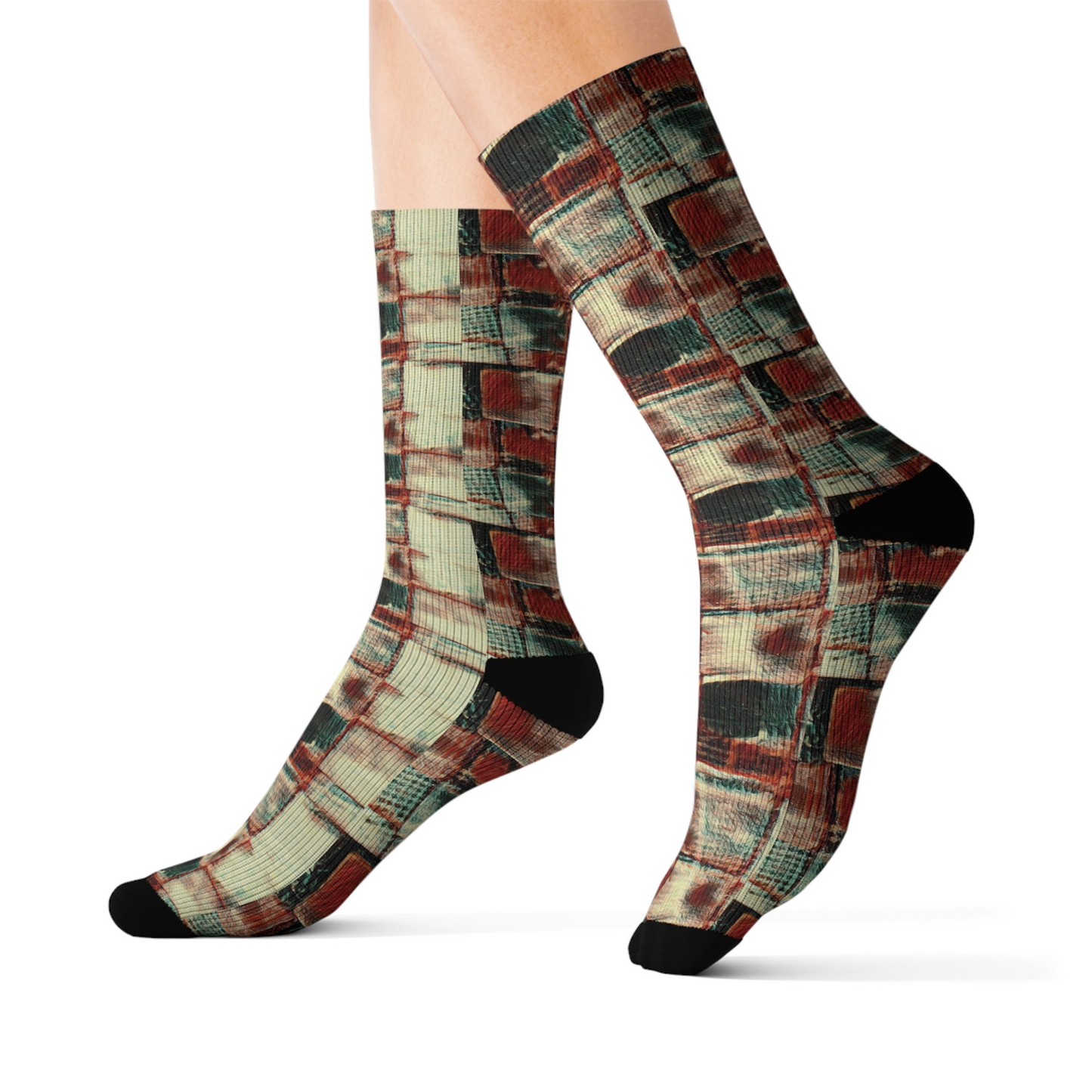 Sublimation Socks - "Square Dance" | Premium Comfort & Style | Unisex Fit