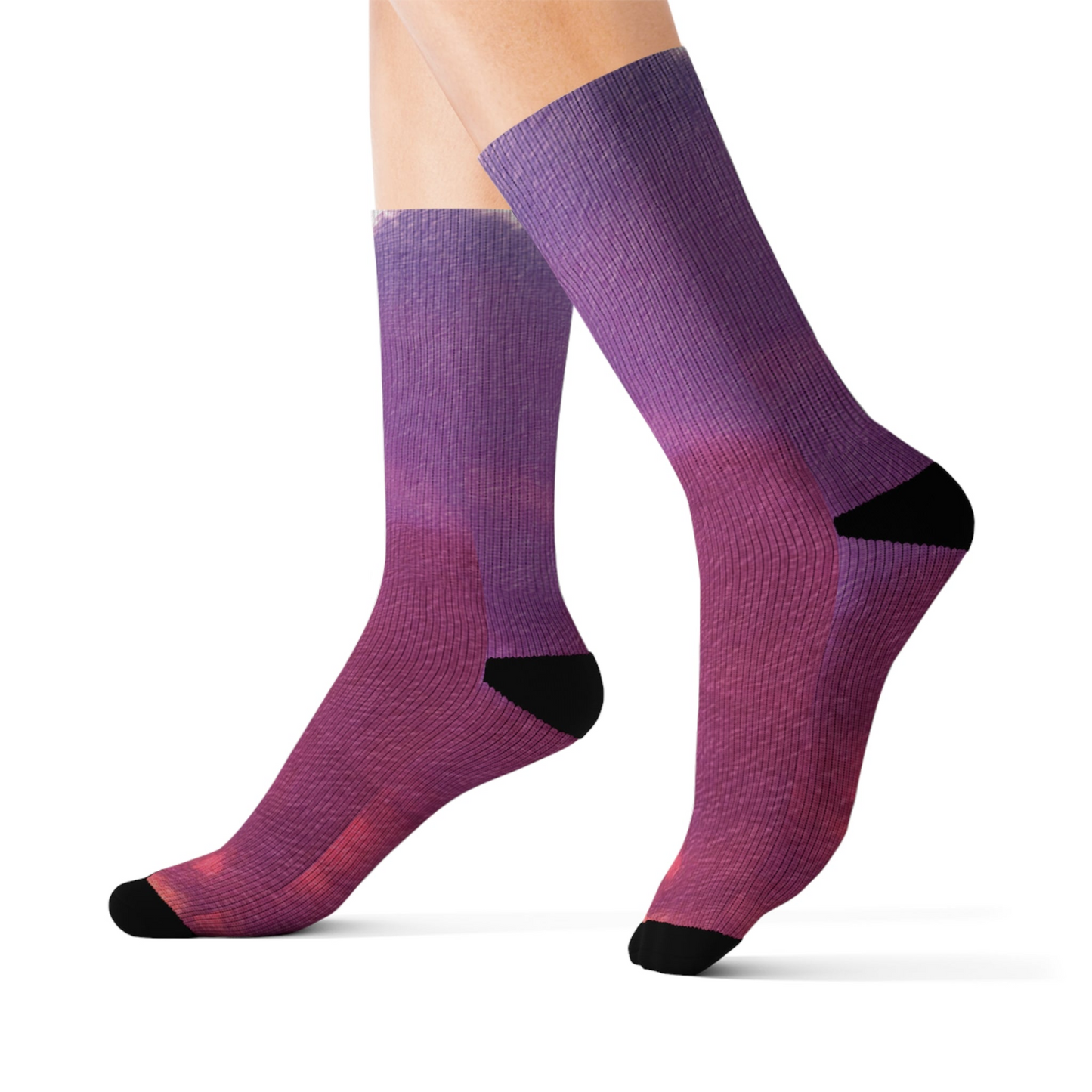 High-Quality Sublimation Socks – 'Pink' | Unisex, Comfort Fit, Stylish Design